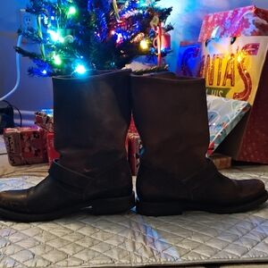 Frye Brown Combat & Moto Boots 7.5 Women's